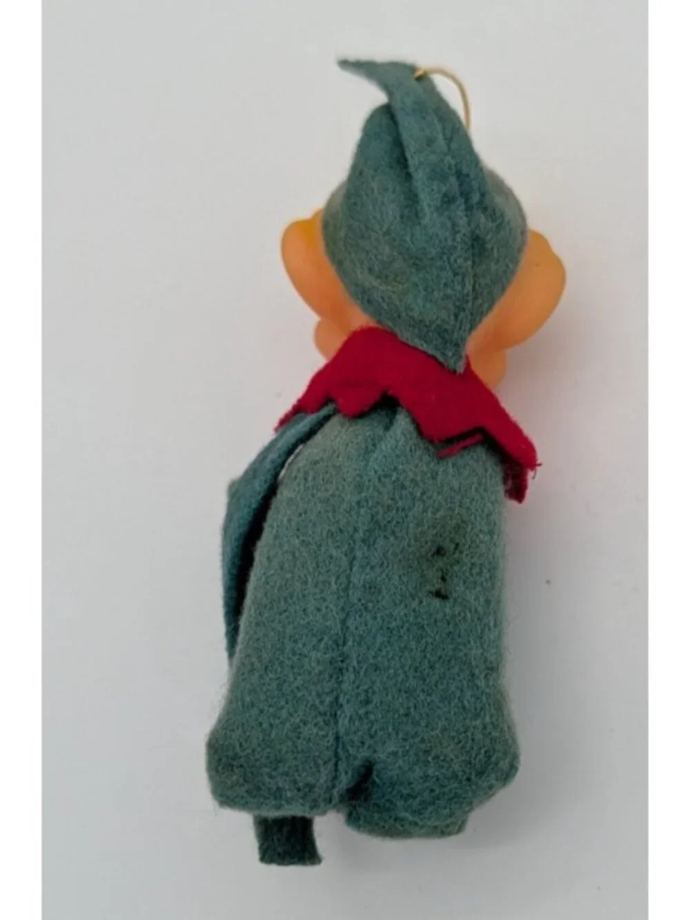 Vintage Japan Pixie Elf Knee Hugger Felt Ornament Christmas MCM 4.5